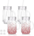 24oz Mason Jar Snowglobe Tumblers