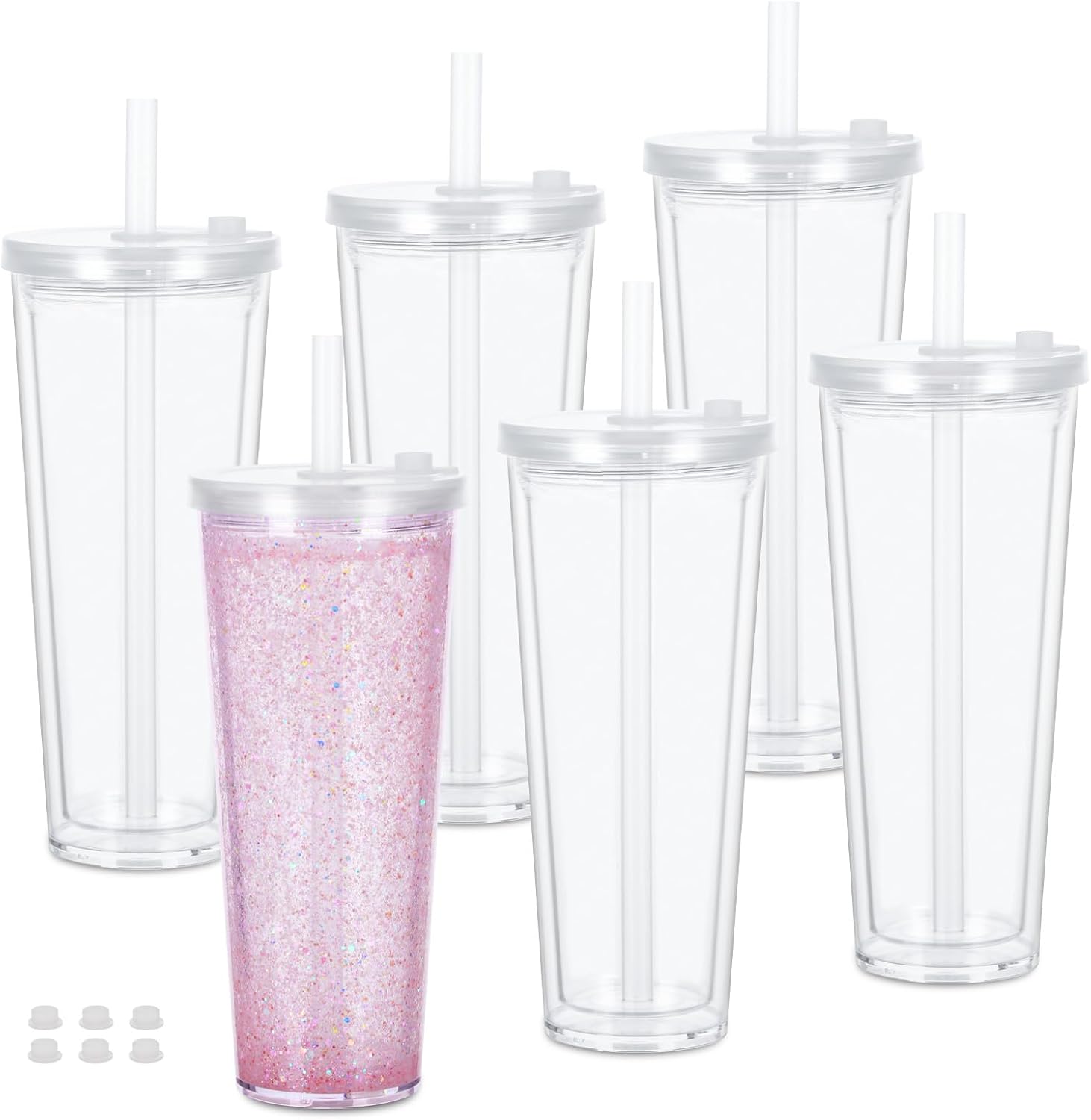 24oz Tall Snowglobe Tumblers