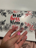 Floral Wife, Mom, Boss DEcal